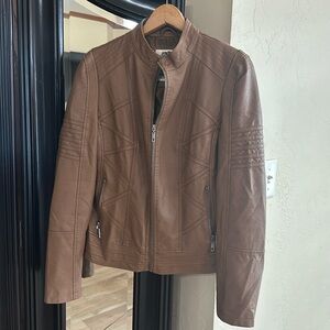 Made by Johnny Los Angeles 
Brown Moto Jacket